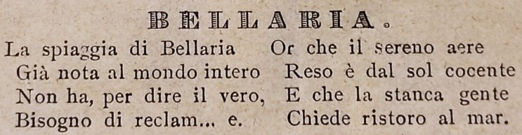 1907 – la prima poesia dedicata a Bellaria ?