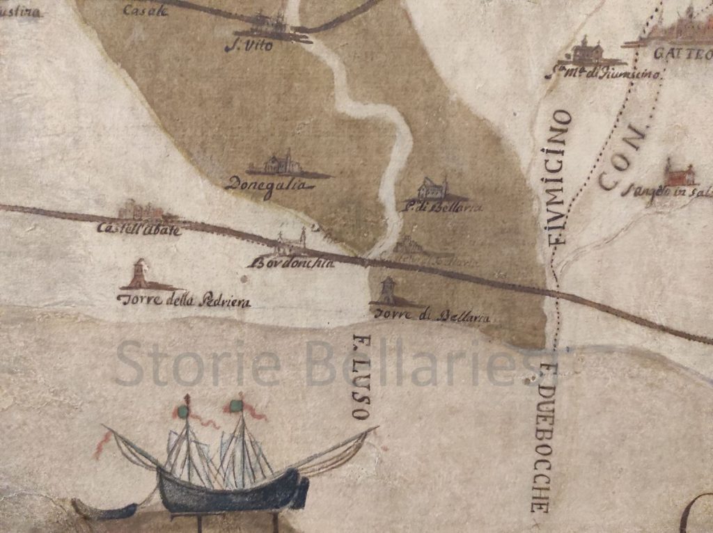 Mappa topografica della diocesi di Rimini alla fine del XVIII secolo - dettaglio