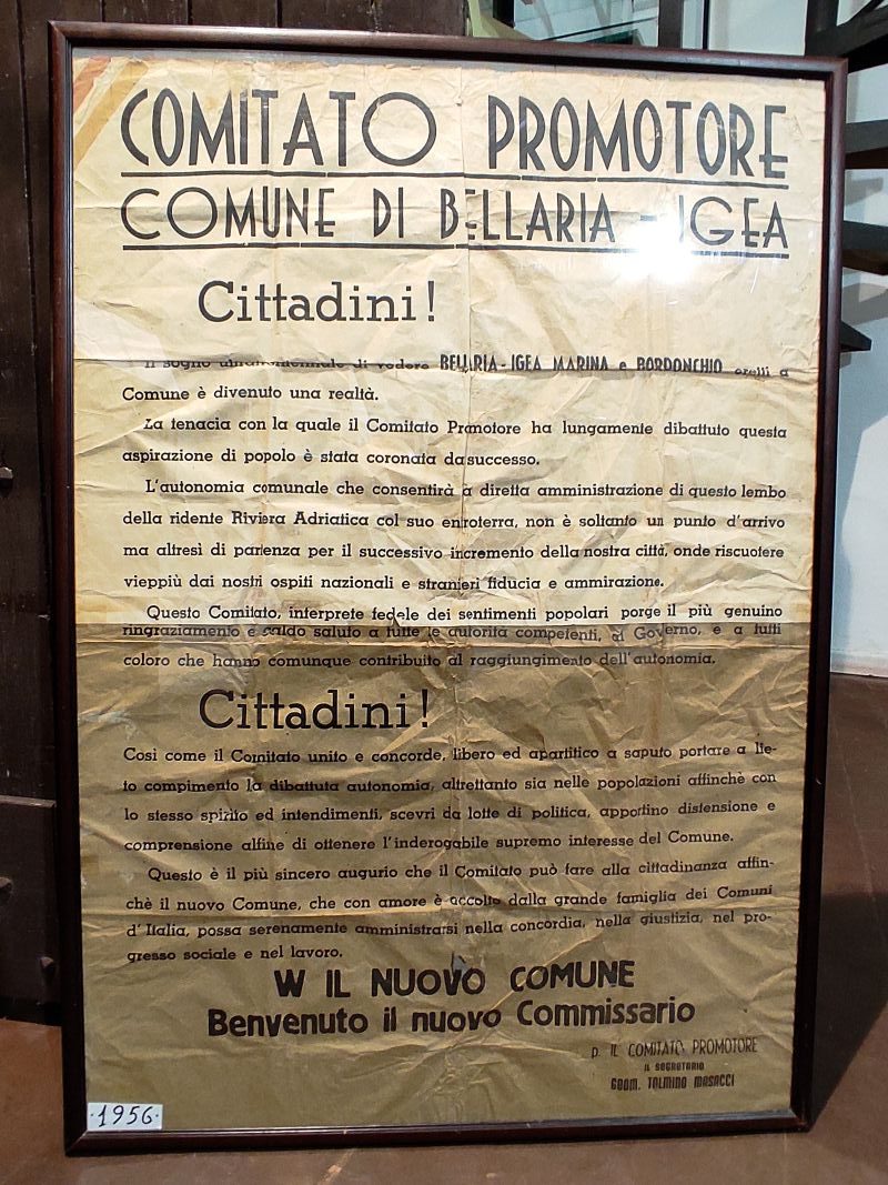 Manifesto originale Comitato promotore Comune di Bellaria - Igea