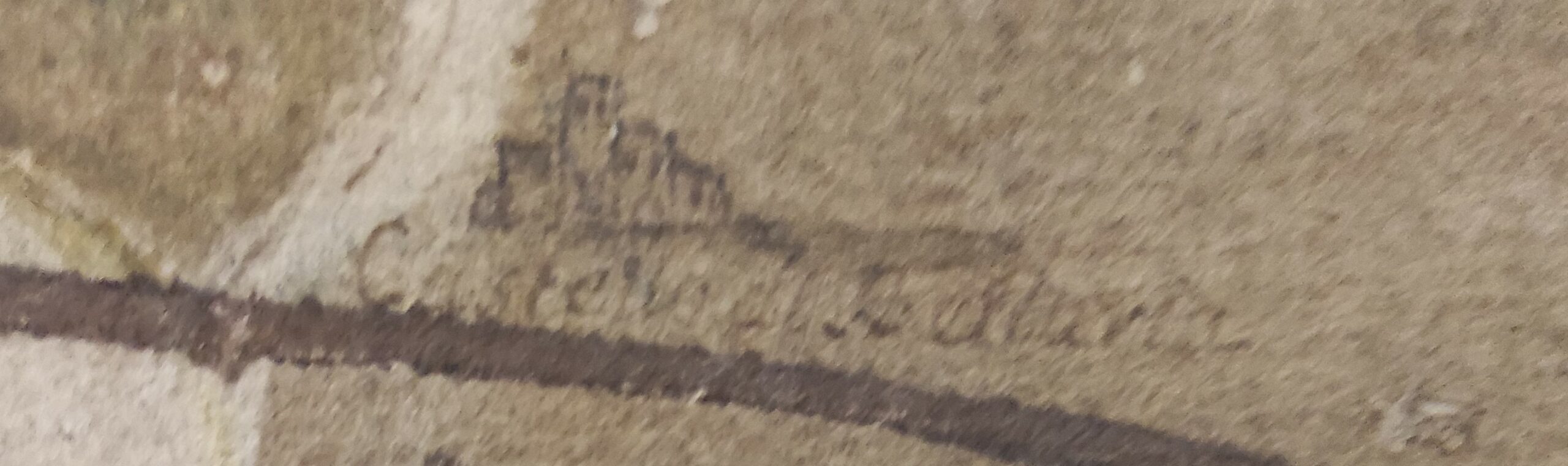 Particolare del disegno del castello di Bellaria