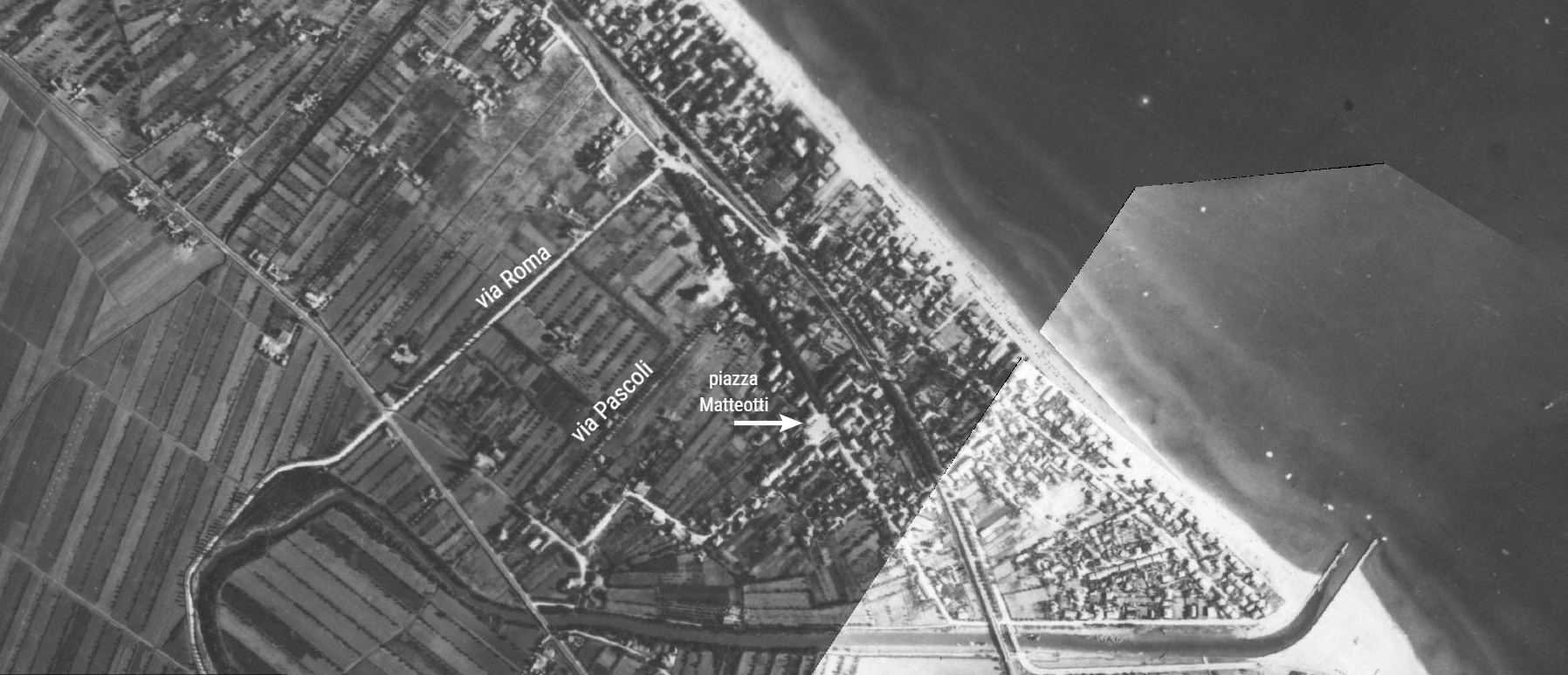 Bellaria Igea Marina vista dal cielo: le foto aeree della RAF del 1943