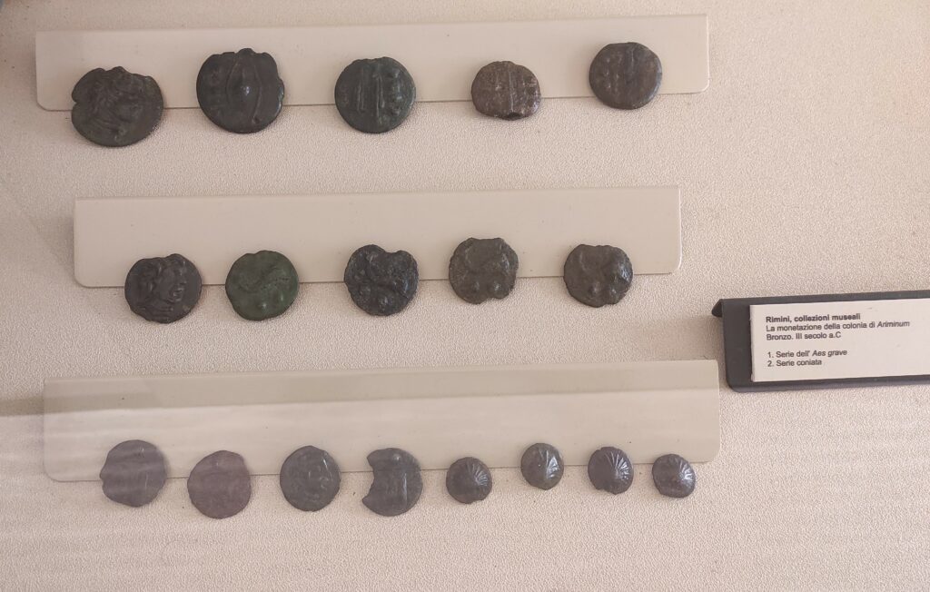 Monete in bronzo, Aes Grave, Museo della Città di Rimini