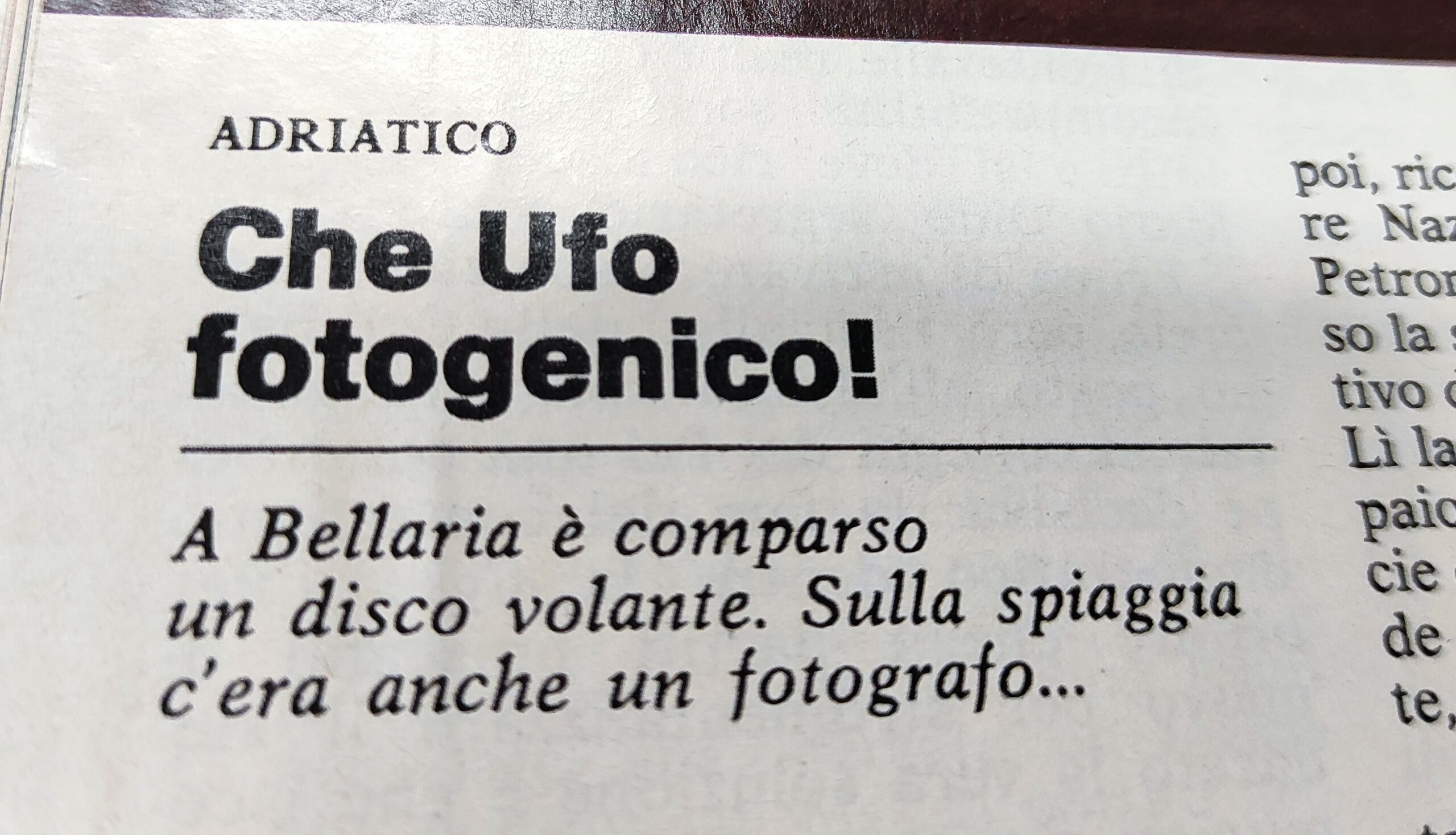 1978 ... gli UFO a Bellaria Igea Marina