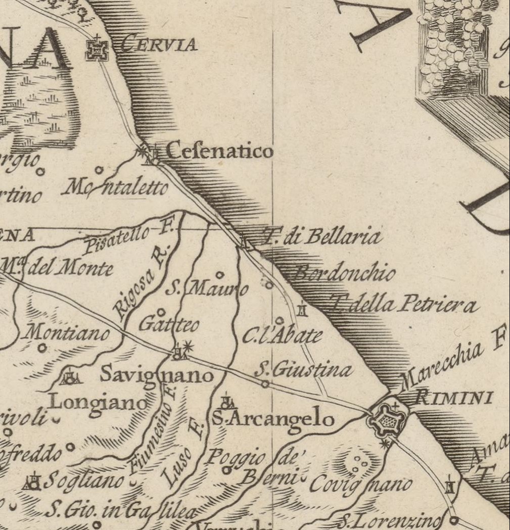 cartina del 1750