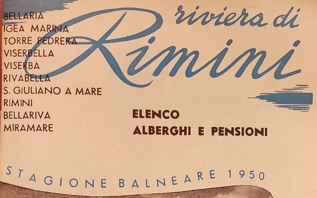 Alberghi e pensioni a Bellaria Igea Marina nel 1950