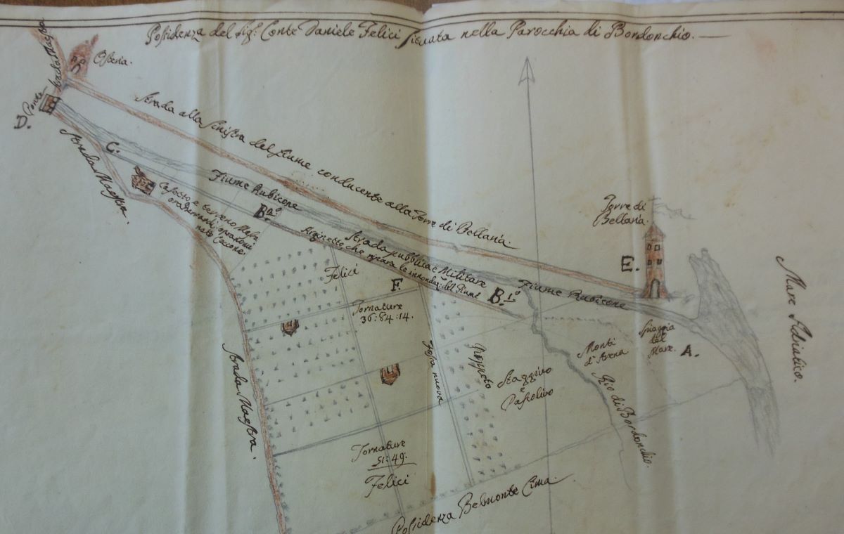 mappa di Bellaria del 1816
