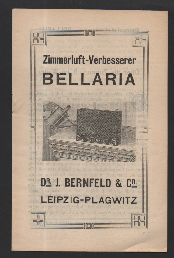 Bellaria - miglioratore d'aria ambientale, 1908
