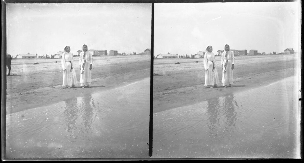 bagnanti sulla spiaggia di Bellaria nel 1890, foto di Olindo Guerrini