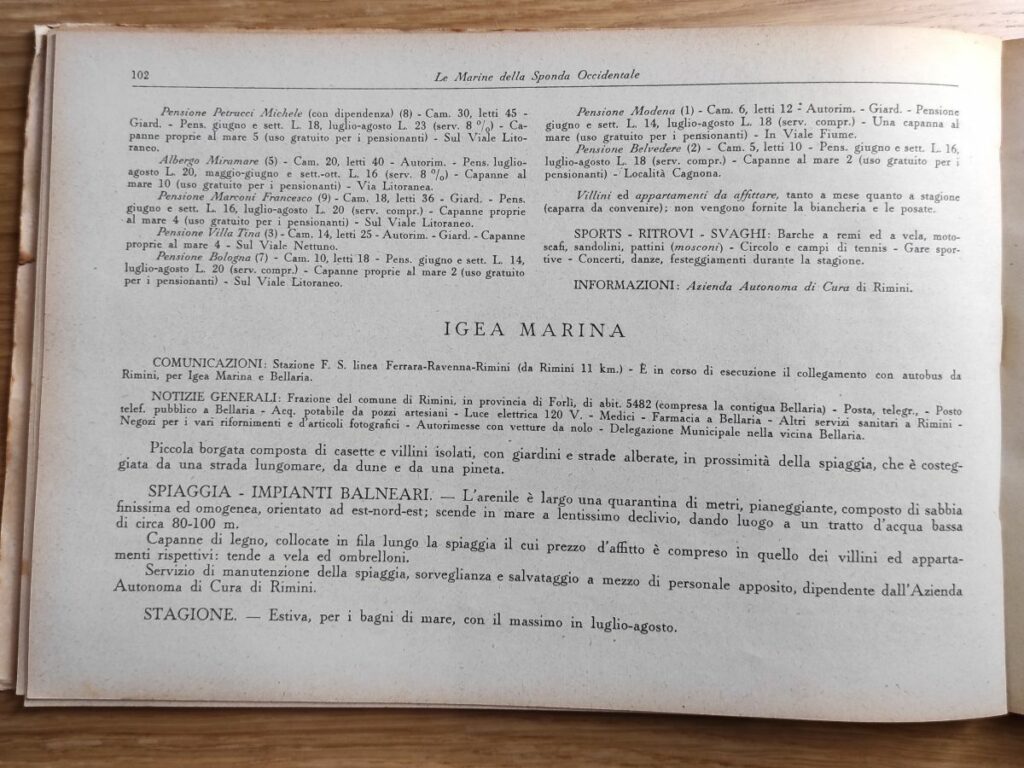 "Guida pratica ai luoghi di soggiorno e di cura d'Italia" (1933) - p. 102