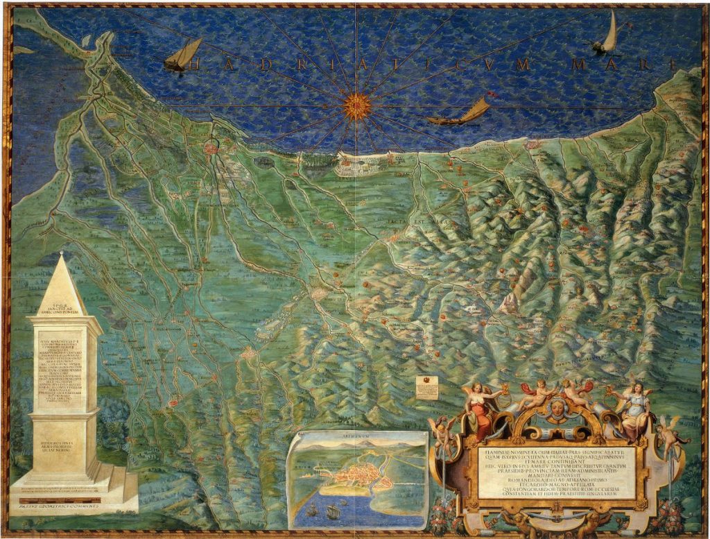 Carta Flaminia nella Galleria delle Carte Geografiche dei Musei Vaticani