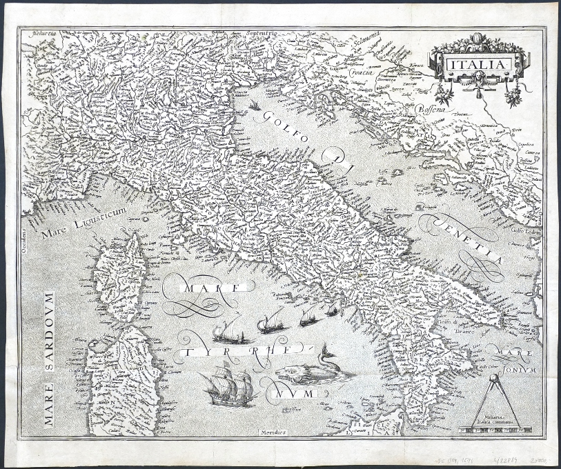 "Italia" di Theodore de Bry. 1596