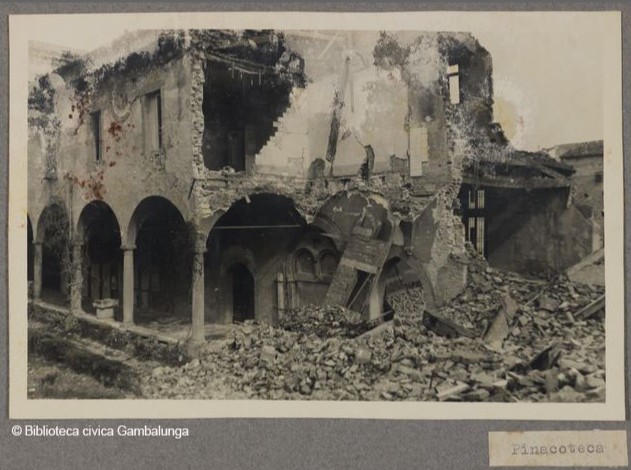 I danni subiti dal complesso museale durante la Seconda guerra mondiale.