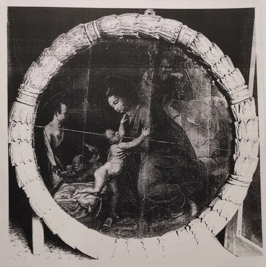 Pierantonio Palmerini, Sacra Famiglia con San Giovannino. Riproduzione fotografica conservata nel Fondo Vittorio Belli, Biblioteca Civica Gambalunga di Rimini.